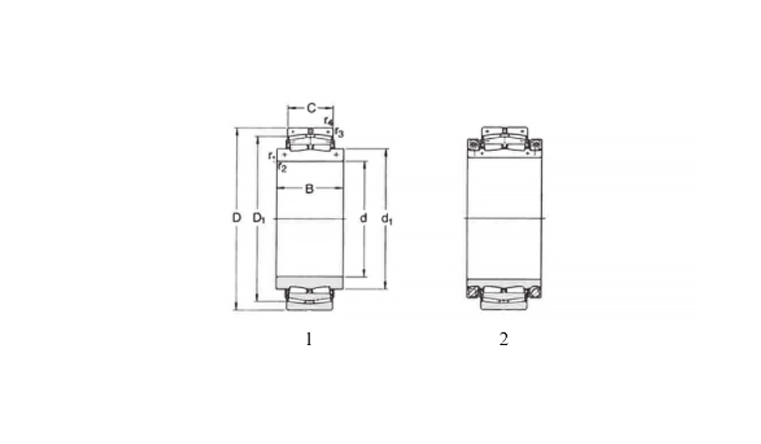 Split centering roller bearing
