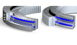 Трехрядные роликовые подшипники с опорно-поворотными кольцами